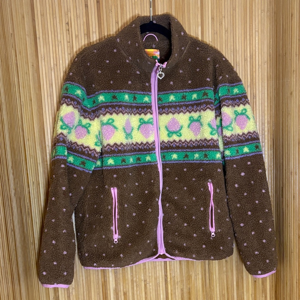 Strawberry fleece jacket